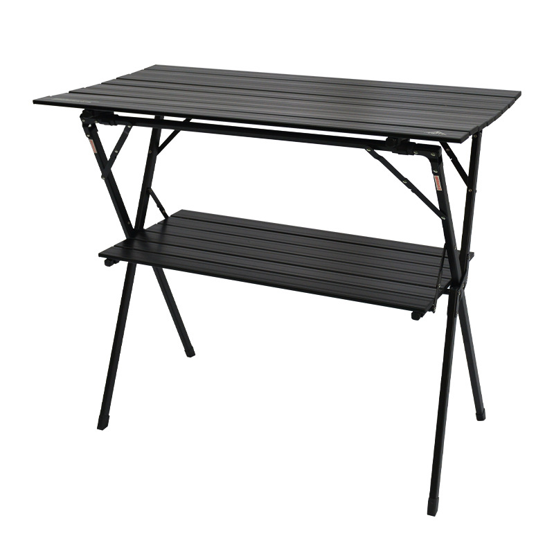 Outdoor Furniture Japanese Style - 屋外防水折りたたみテーブル伸縮式二層アルミ合金和風バルコニーピクニック屋外家具