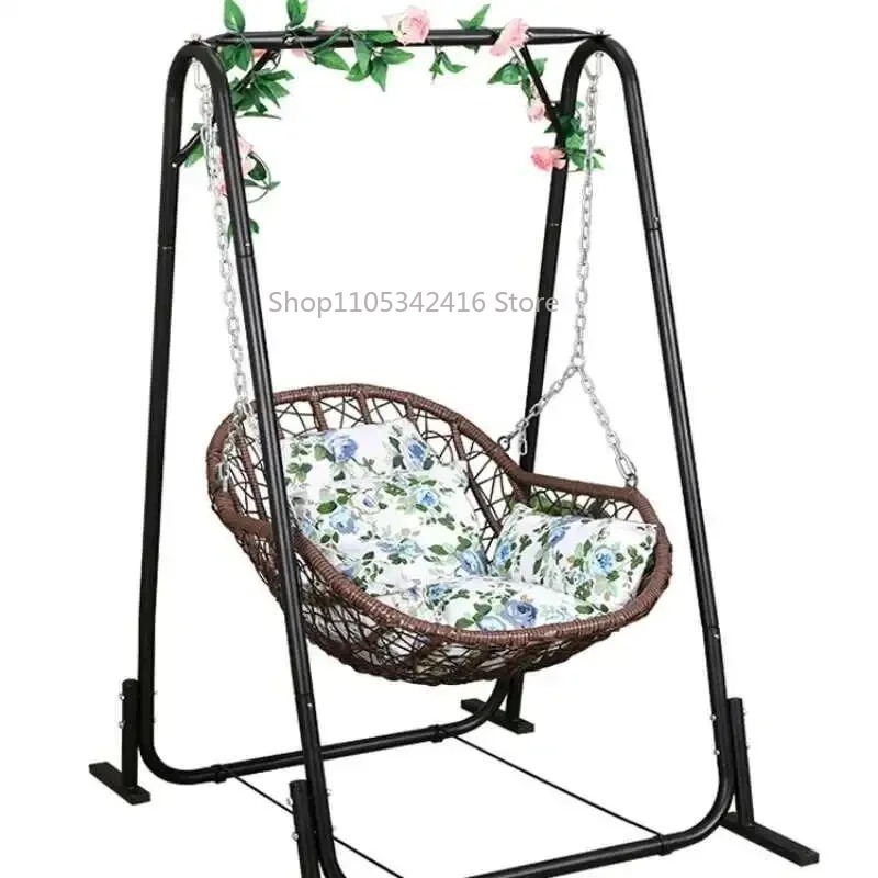 Outdoor Furniture Balcony - シングルラタンハンギングバスケットチェア子供用スイング屋内屋外ホームロッキングチェアバルコニー鳥の巣家具