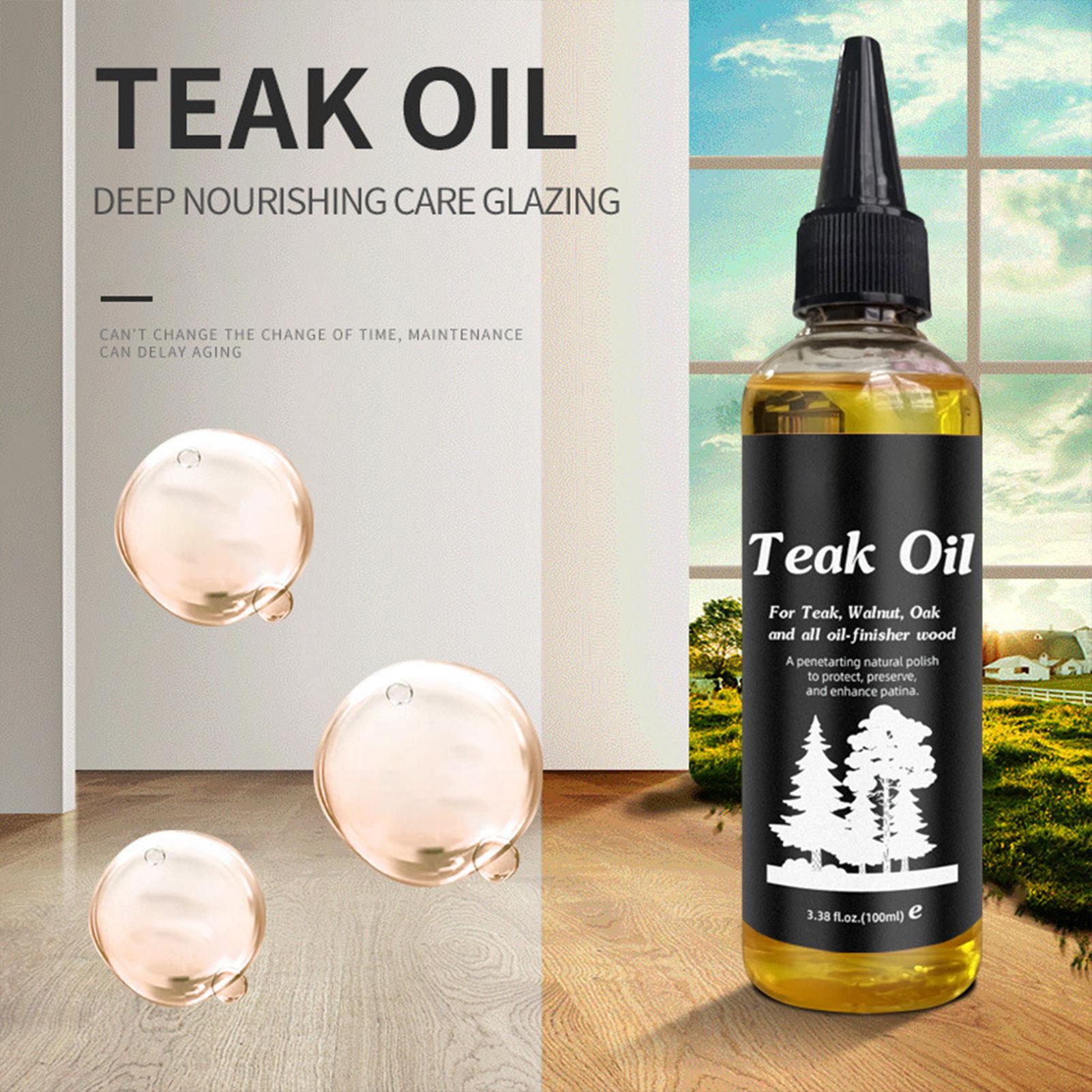 Outdoor Furniture Oil Teak - 100ml 家具オイル 木材磨き 家具ハードウッドポリッシャー コンディショナー 非油性ウッドケア