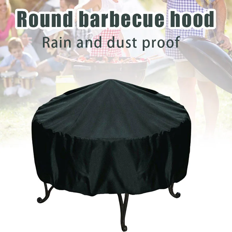 Outdoor Furniture Ideas - ファイヤーピットカバーラウンド火鉢ストーブカバー防水防風日焼け止め屋外ガーデン家具セット Muebles デ Jardín