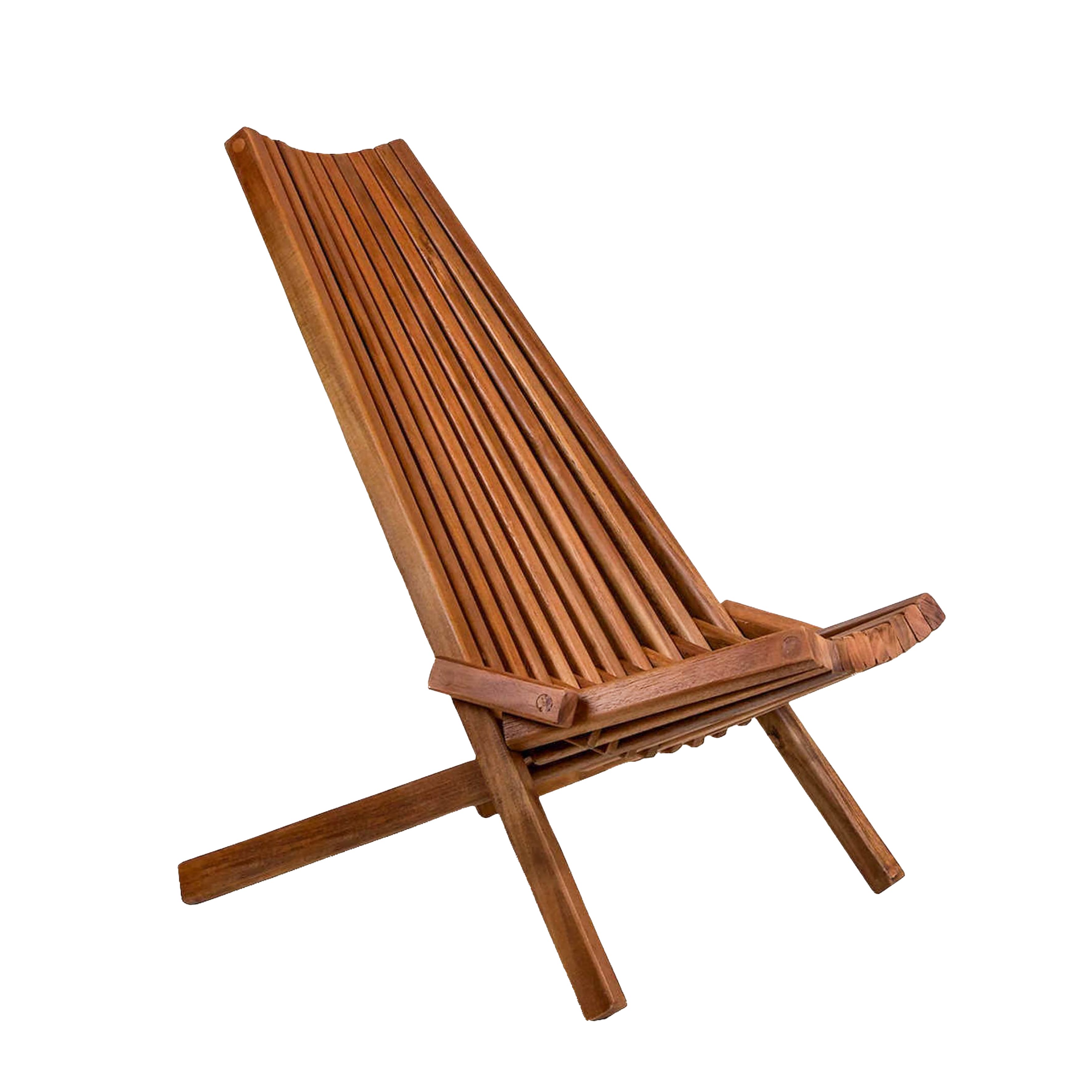 Outdoor Furniture Oil Teak - アカシア材折りたたみ式アウトドアラウンジチェア、チークオイル仕上げパティオリラックスチェア、裏庭、庭、バルコニー用ポータブルスラットキャンプチェア