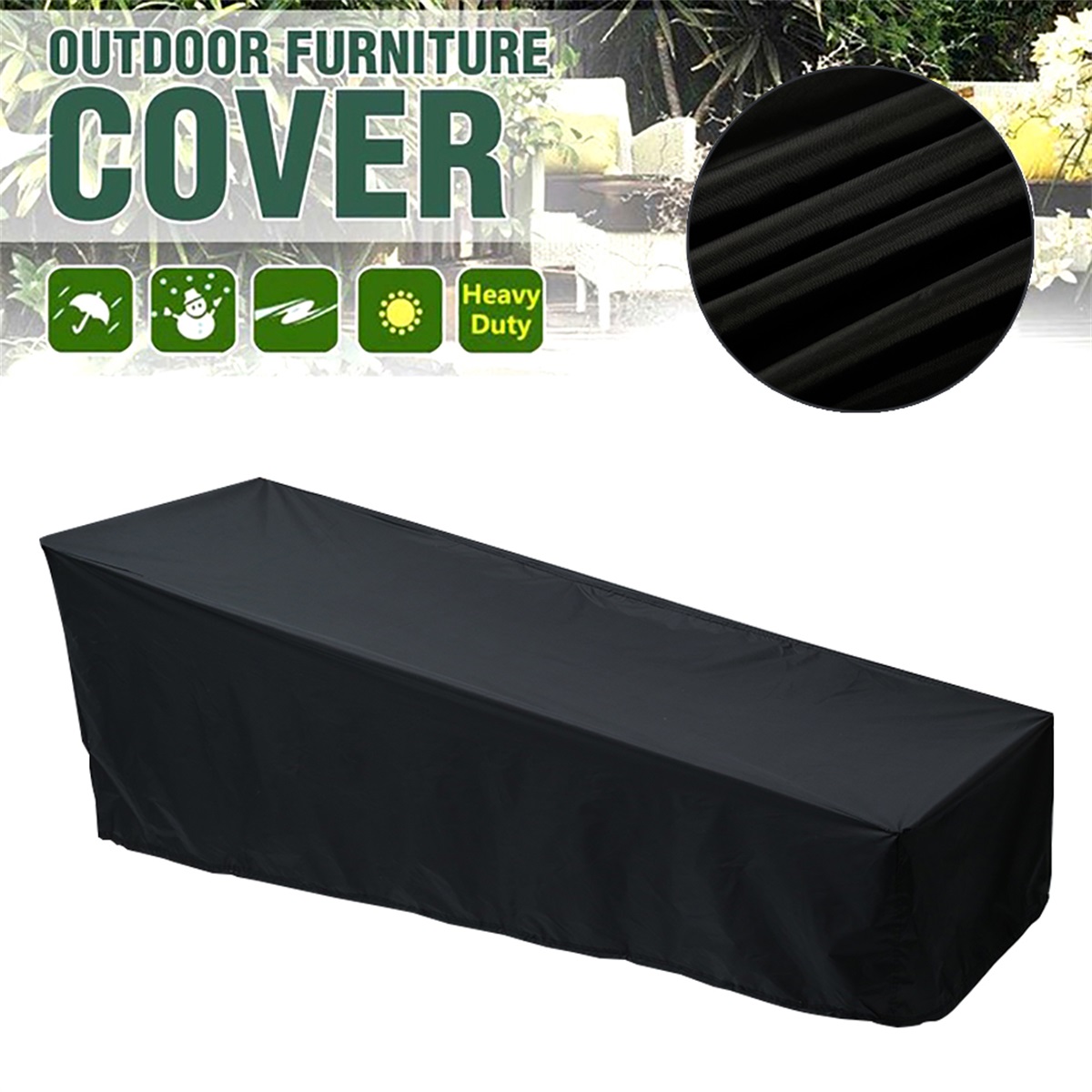 Outdoor Furniture Lounge - 屋外ガーデンサンベッドカバーサンラウンジャーカバーパティオ屋外ラウンジチェアリクライニングチェア保護カバー家具防水カバー