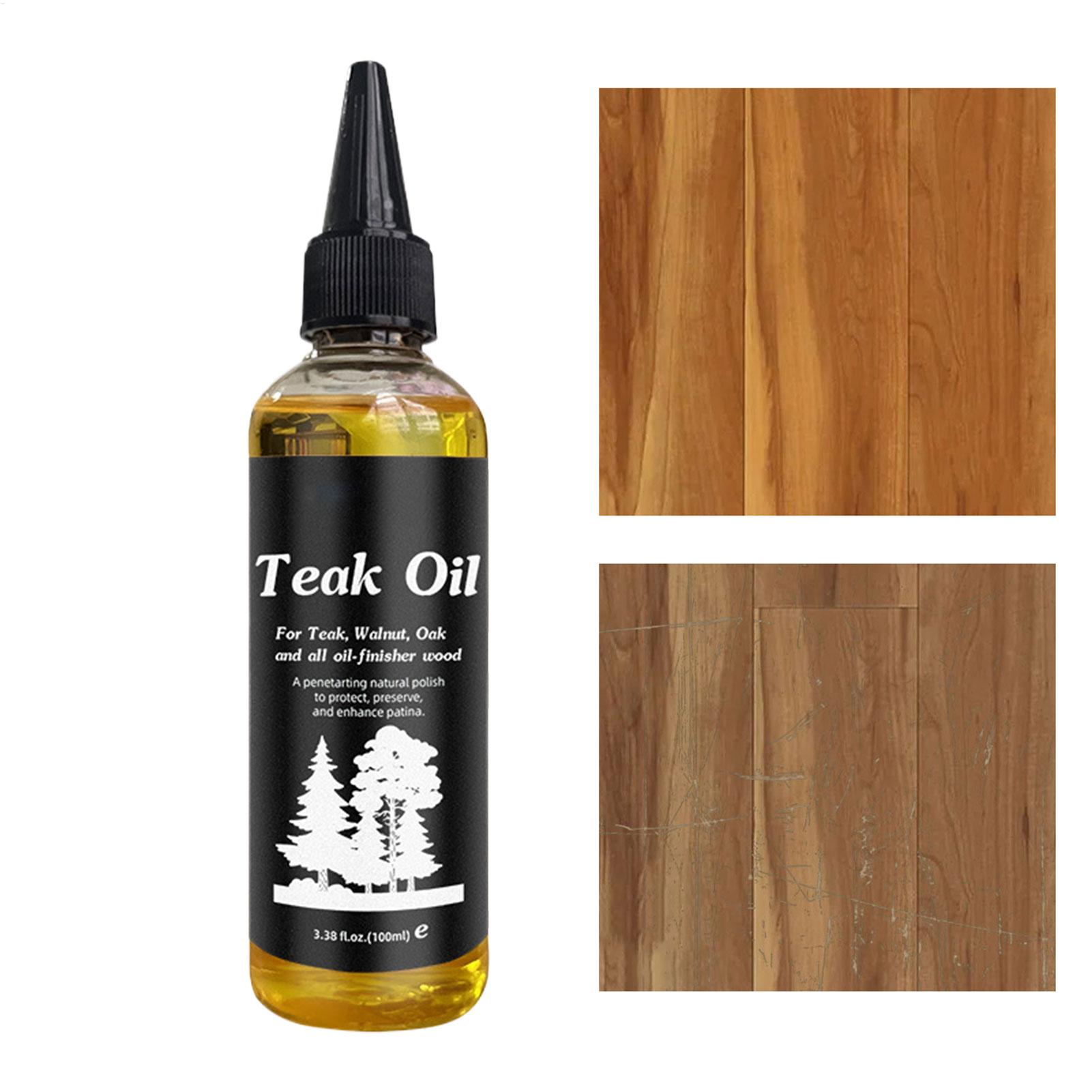 Outdoor Furniture Oil Teak - チークオイル ウッドフィニッシュ 100ml 家具用ハードウッドポリッシャー コンディショナー 非油性ウッドケア