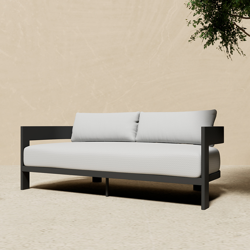 モダンなアルミ製屋外ソファセット、L字型ラウンジチェア、ガー - Outdoor Furniture Lounge のレビューと価格