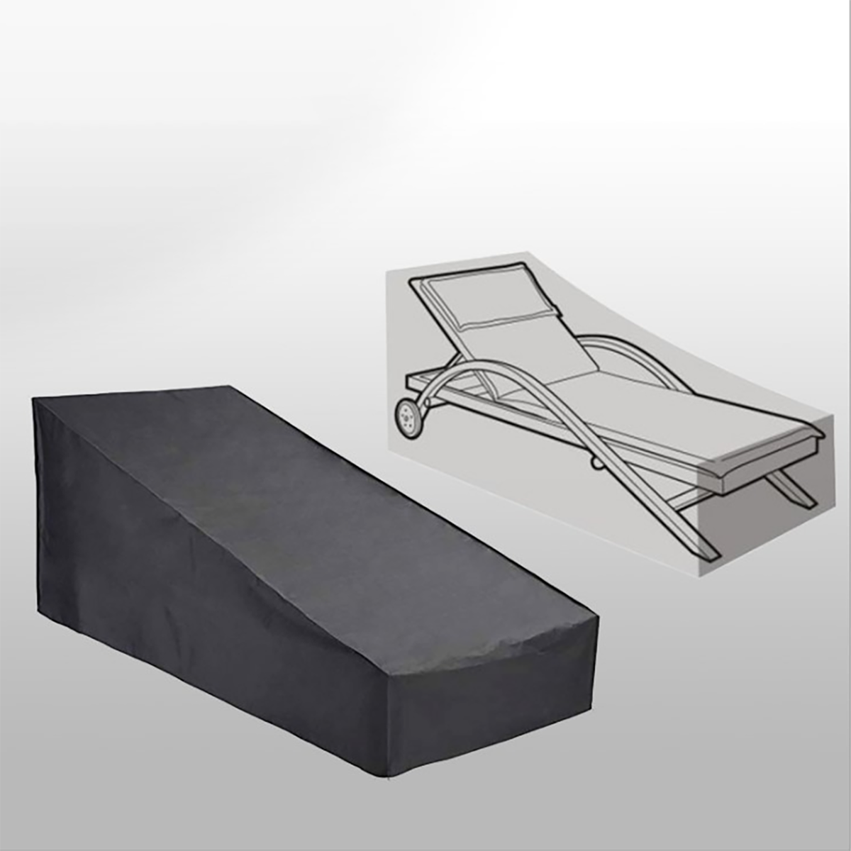 オックスフォード生地のサンラウンジャーカバー、屋外パティオ用 - Outdoor Furniture Lounge のレビューと価格