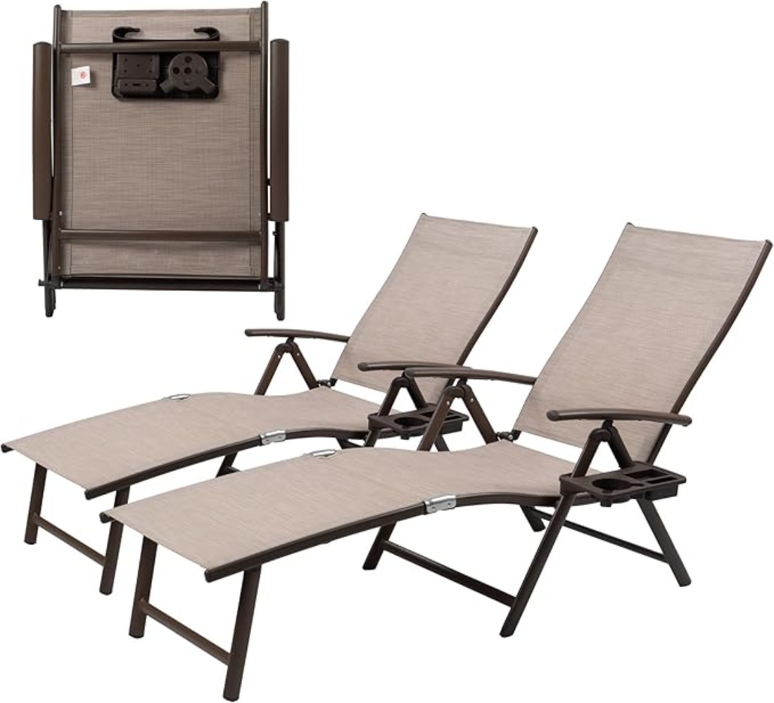 アルミニウム製リクライニングラウンジチェア、ビーチ、庭、プー - Deck Chair Lounger のレビューと価格