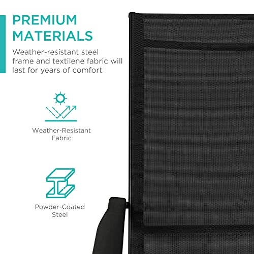 屋外パティオ用長椅子2脚セット、調節可能なリクライニング折り - Deck Chair Lounger のレビューと価格