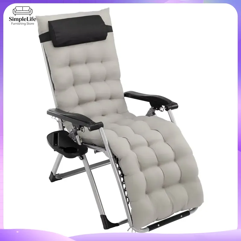 無限重力対応調節可能折りたたみデッキチェア グレー テラスビ - Deck Chair Lounger のレビューと価格