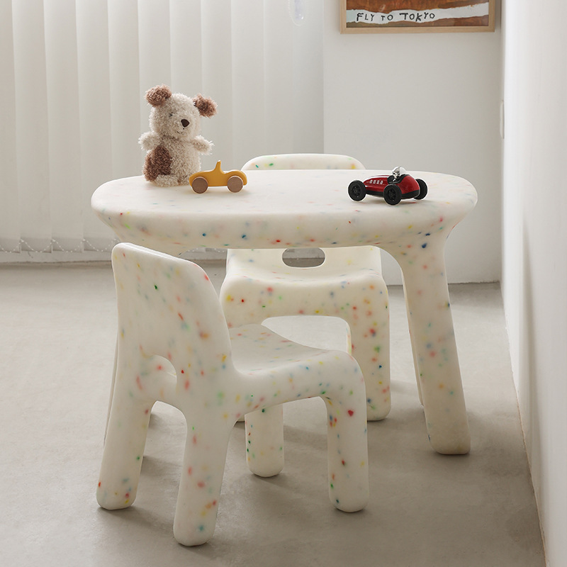 子供用学習机と椅子セット、背もたれ付き、かわいいロースツール - Outdoor Furniture Small のレビューと価格