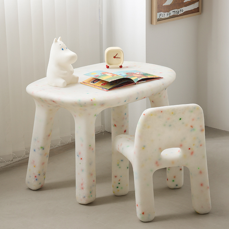 子供用学習机と椅子セット、背もたれ付き、かわいいロースツール - Outdoor Furniture Small のレビューと価格