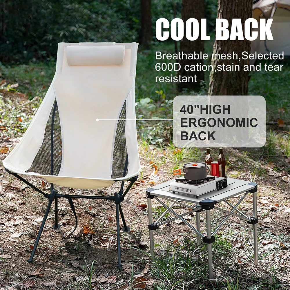 軽量アルミニウム合金製折りたたみキャンプチェア – ポータブ - Deck Chair Lounger のレビューと価格