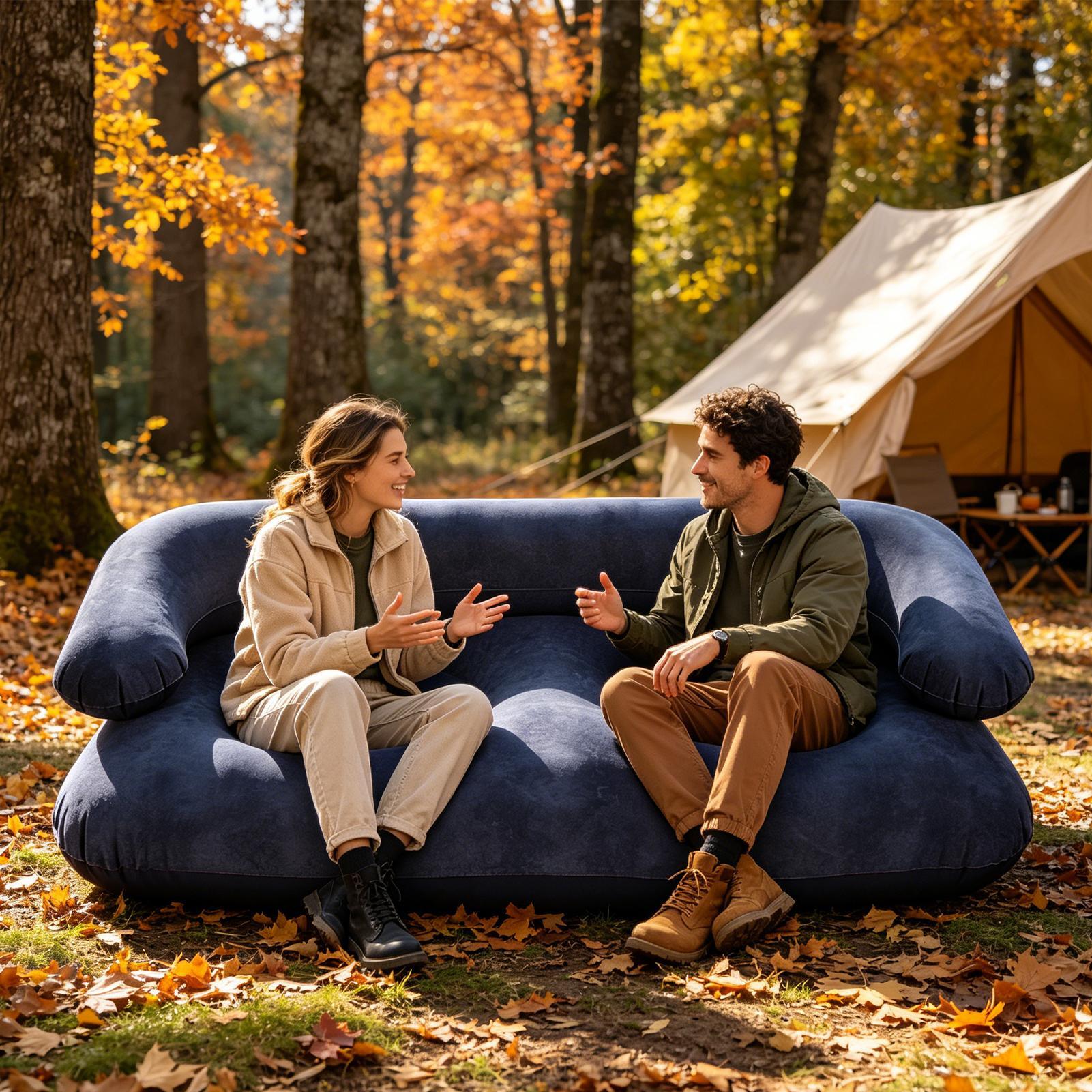 ダブルインフレータブルエアソファ2人掛けレイジーカウチヘビー - Outdoor Furniture Lounge のレビューと価格
