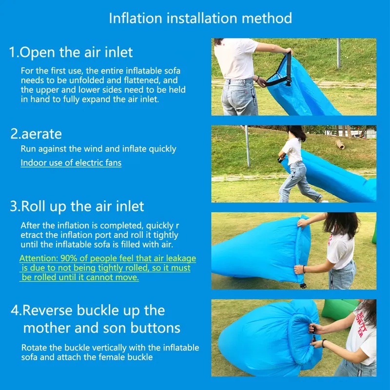 携帯用空気注入式エアソファ、急速充填防水ラウンジャー、軽量折 - Outdoor Furniture Small のレビューと価格