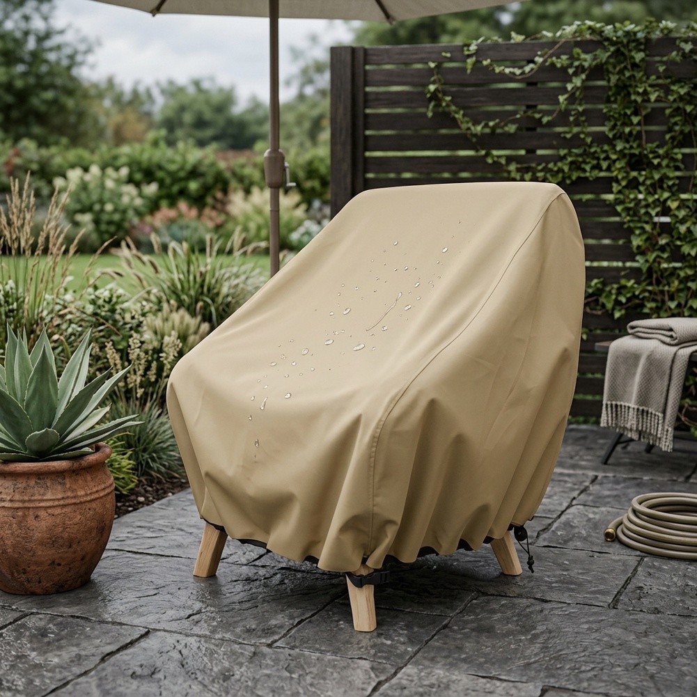防水パティオチェアカバー 屋外ラウンジ用 深型シングル芝生チ - Outdoor Furniture Lounge のレビューと価格