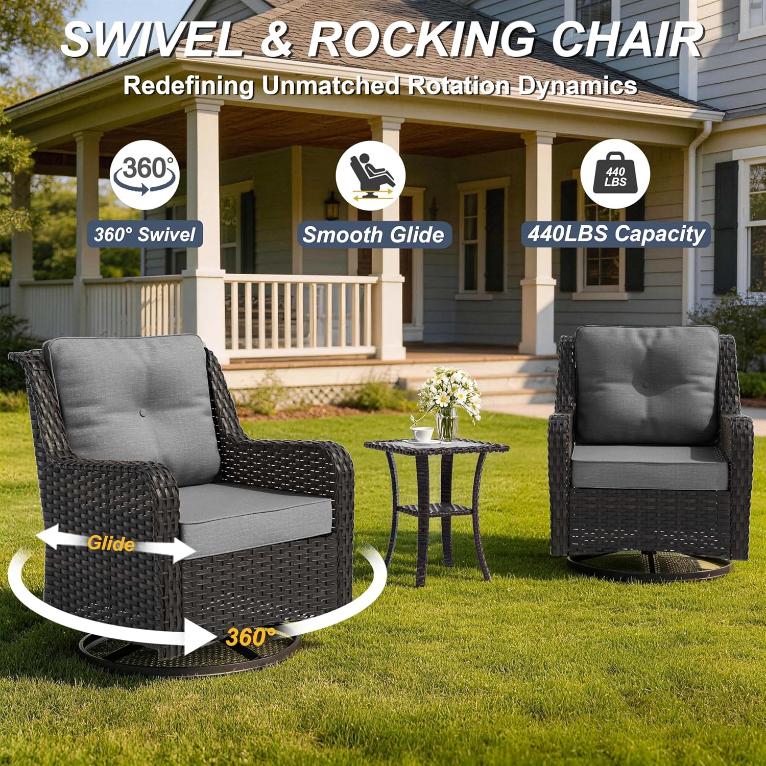 7点セットのパティオ家具セット、屋外用厚手の籐製セクショナル - Outdoor Furniture Ideas のレビューと価格