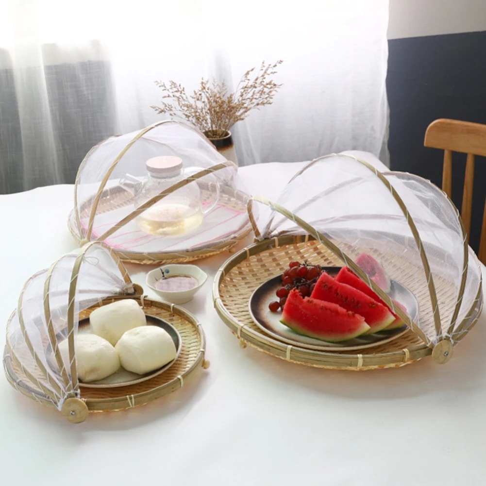 竹編みバスケット防蚊帳果物野菜バスケットちりとりテントバスケ - Outdoor Furniture Small のレビューと価格