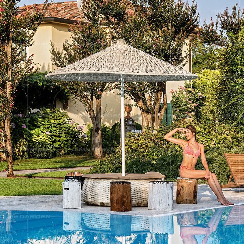 モダンな屋外ラタン傘のアイデア、オープンエアB&B、ビーチバ - Outdoor Furniture Ideas のレビューと価格
