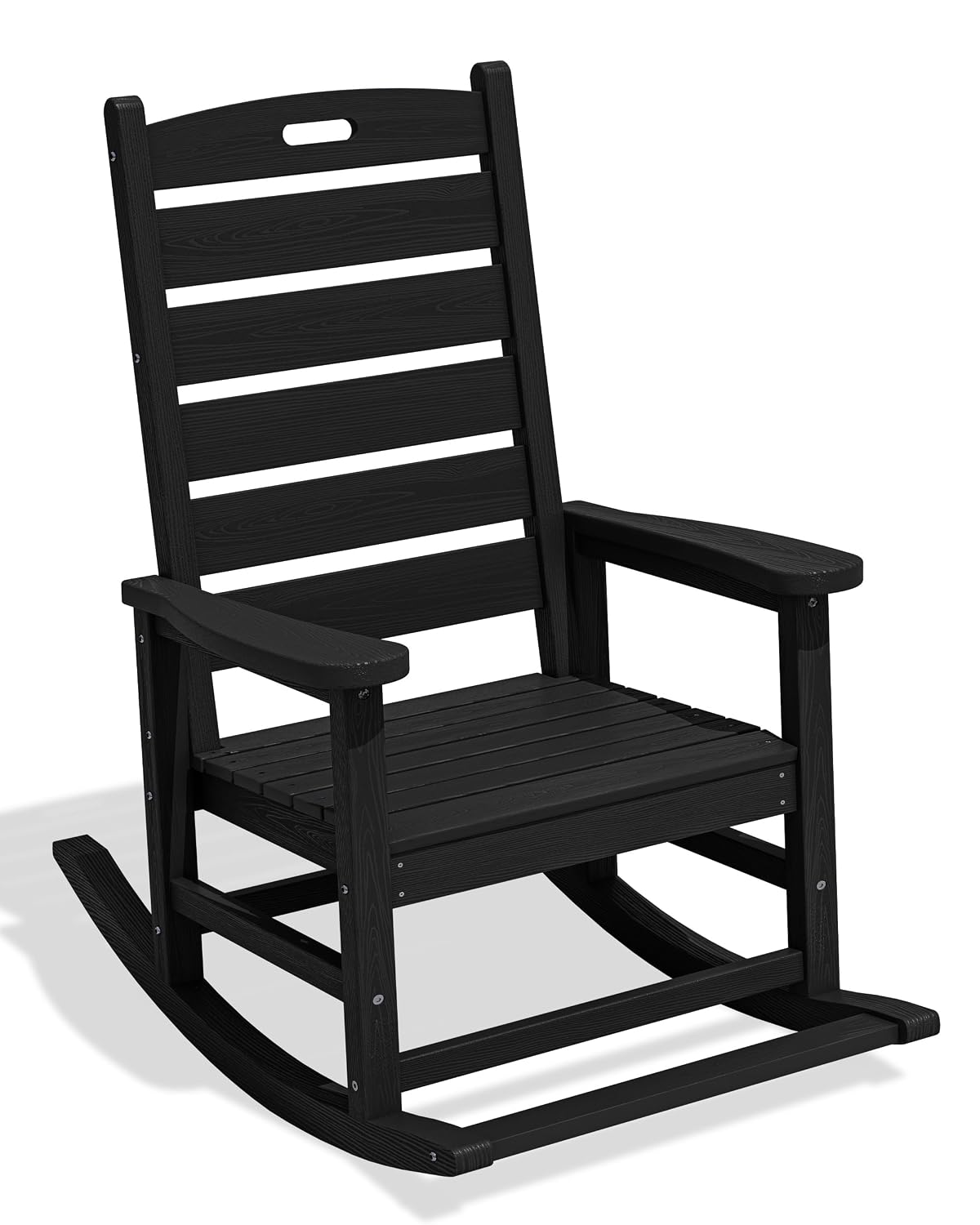 フットレスト付き大型屋外ロッキングチェア、全天候型HDPE製 - Deck Chair Lounger のレビューと価格