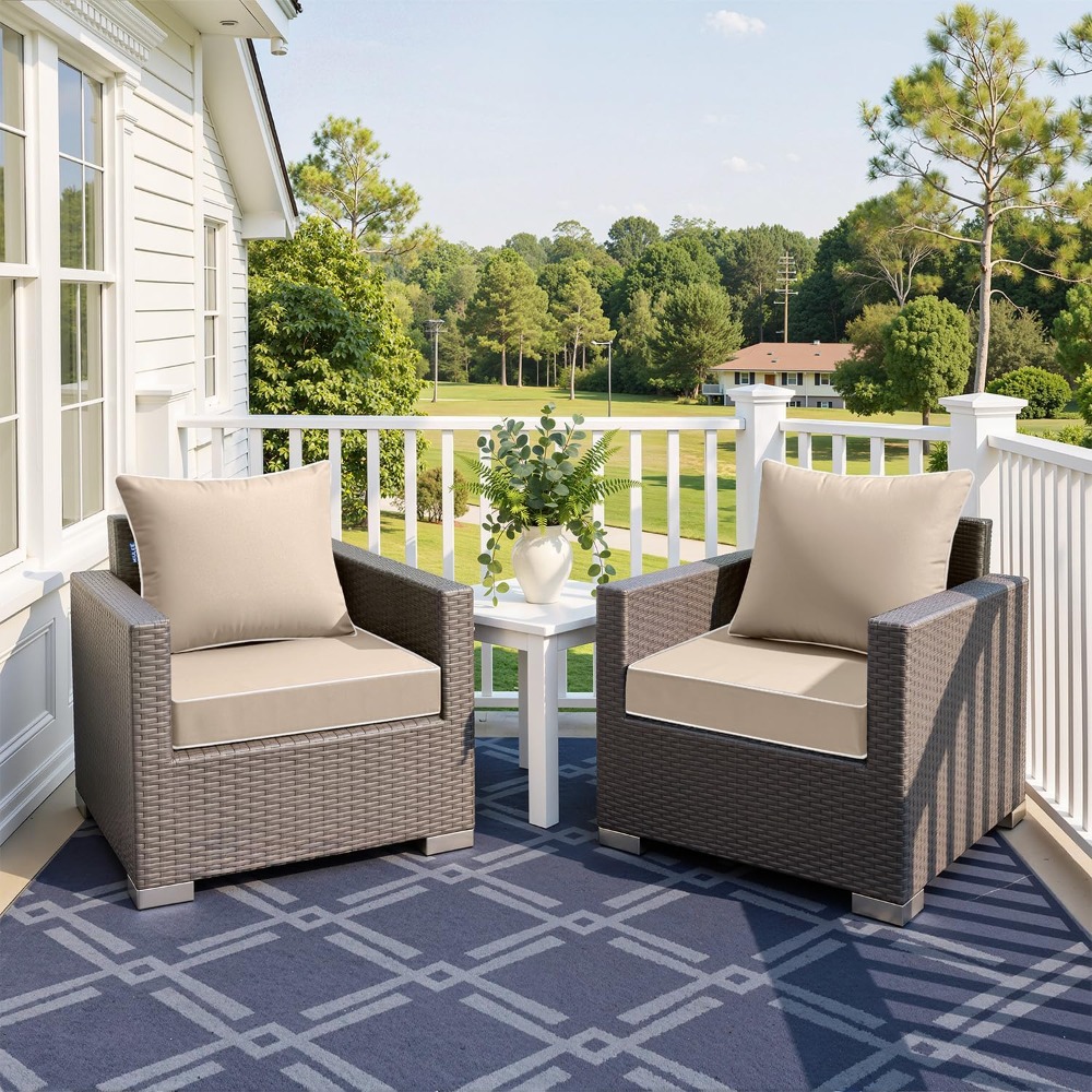 ベージュの屋外用シートクッション 24x24インチ 防水＆色 - Outdoor Furniture Cushions 24 X 24 のレビューと価格