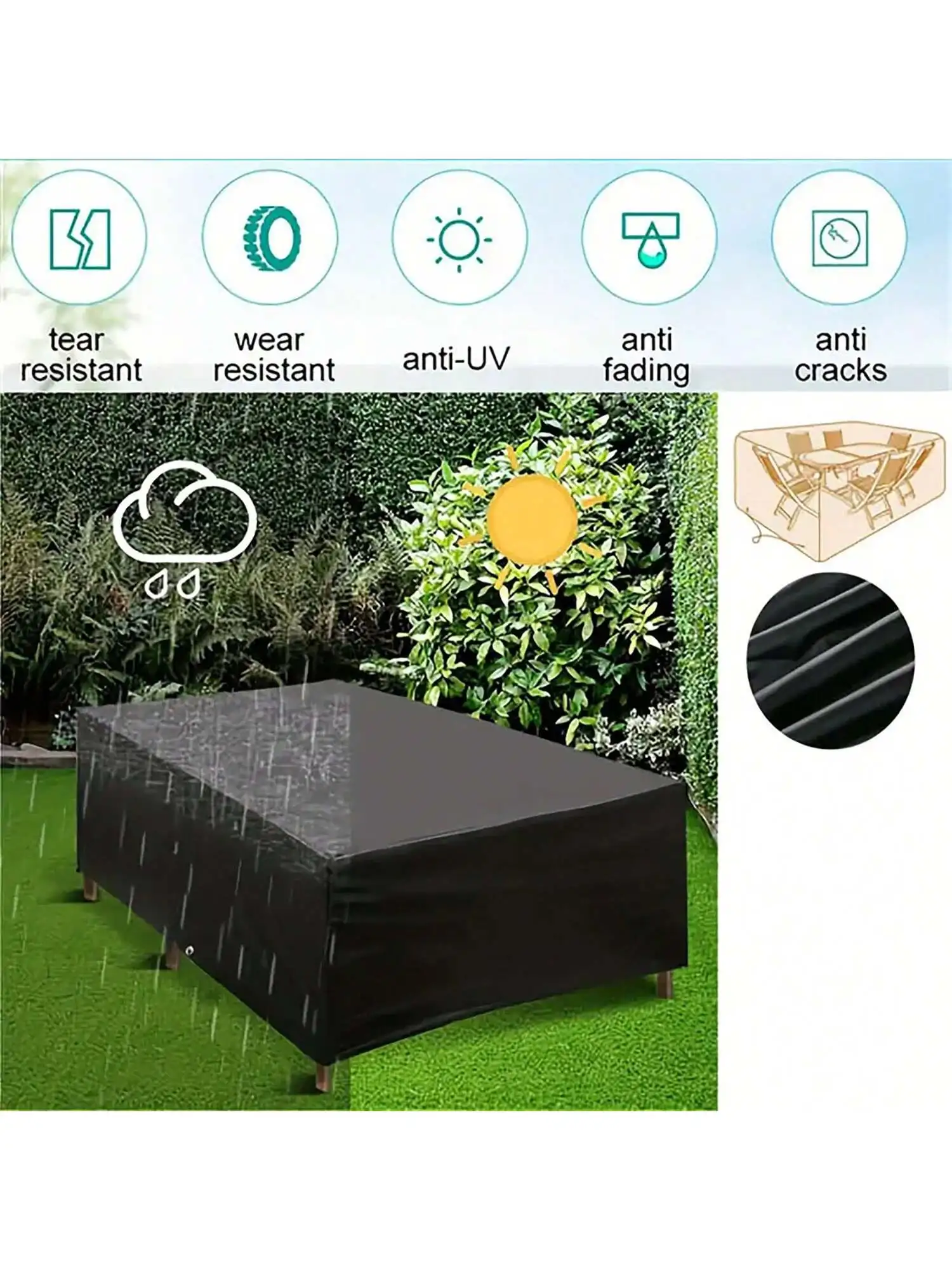 マルチサイズ屋外パティオガーデン家具防水ダストカバー椅子、ソ - Outdoor Furniture Europe のレビューと価格