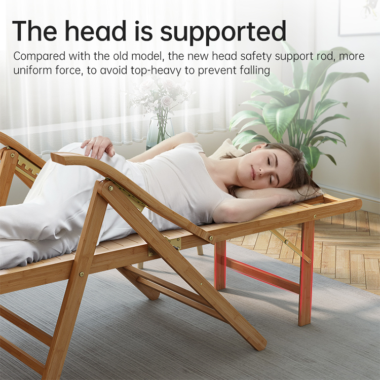 軽量でモダンなデザインの竹製折りたたみ式ラウンジチェア、サン - Outdoor Furniture Lounge のレビューと価格