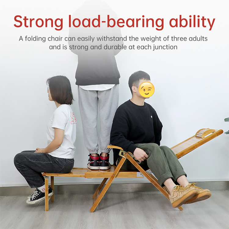 軽量でモダンなデザインの竹製折りたたみ式ラウンジチェア、サン - Outdoor Furniture Lounge のレビューと価格