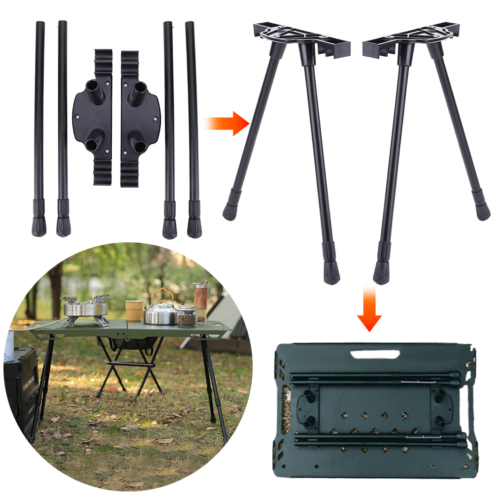 折りたたみ式キャンプテーブル脚 高さ調節可能 折りたたみ式家 - Outdoor Furniture Legs のレビューと価格