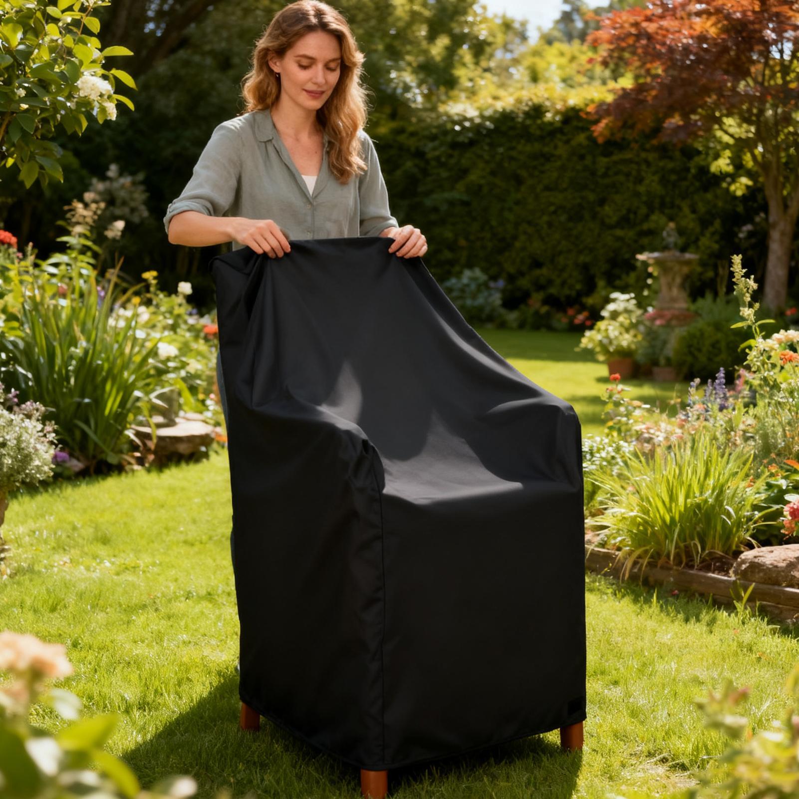 ガーデンチェアカバー 頑丈 防水 調整可能 屋外家具保護 デ - Deck Chair Lounger のレビューと価格