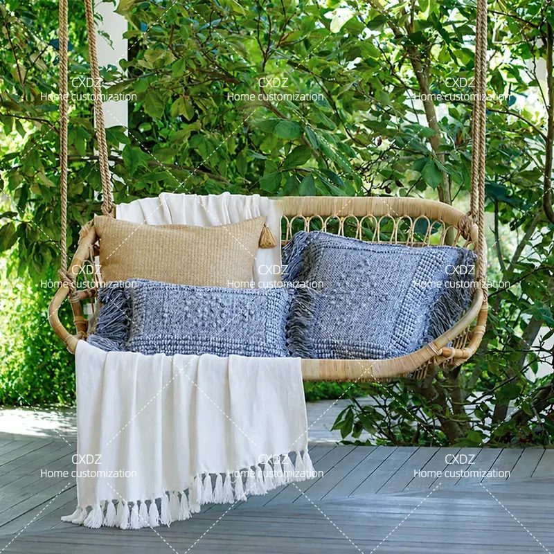 屋外用ダブルハンギングラタンチェア バリスイングバスケットク - Outdoor Furniture Japanese Style のレビューと価格