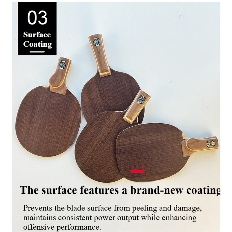 卓球ブレード 中国式/日本式ペンホールド 5ウッド2カーボン - Outdoor Furniture Wood のレビューと価格