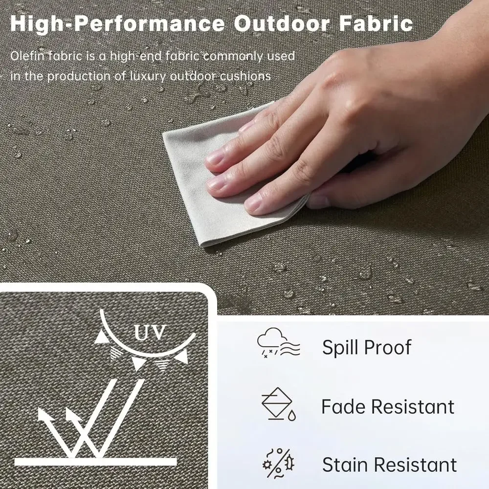 厚手の屋外用クッション6点セット - 24x24インチ、色褪 - Outdoor Furniture Cushions 24 X 24 のレビューと価格