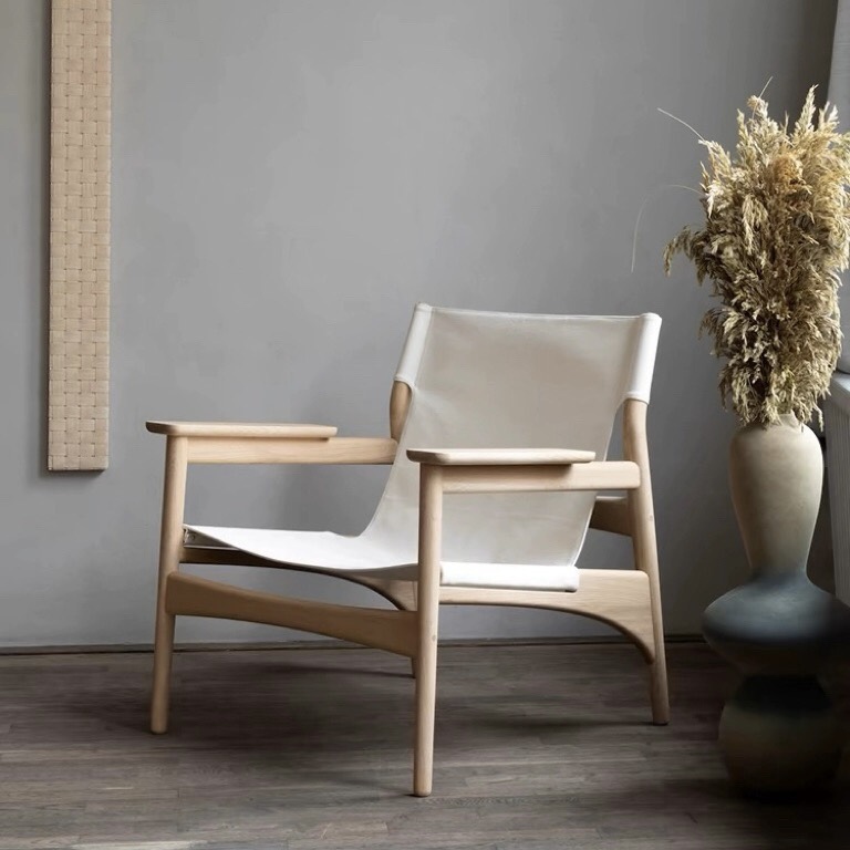 北欧風和風アームチェア 高品質無垢材脚 モダンレジャーリビン - Outdoor Furniture Japanese Style のレビューと価格